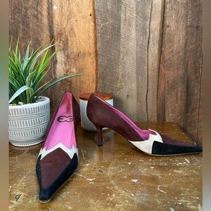 Escada Vintage Suede Heels Size 35 1/2 EU (Size 5 1/2 US)